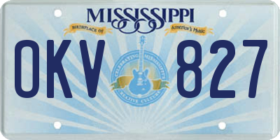 MS license plate OKV827