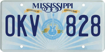 MS license plate OKV828