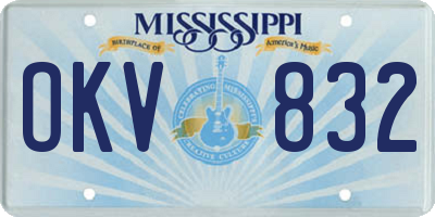 MS license plate OKV832
