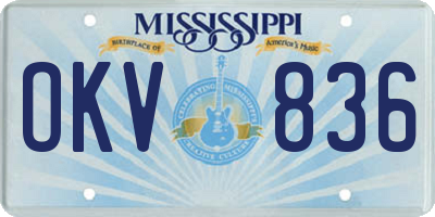 MS license plate OKV836