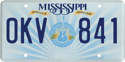 MS license plate OKV841