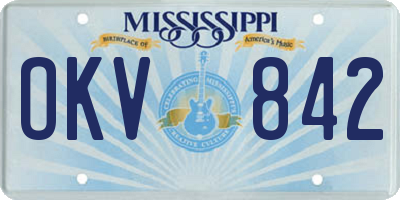 MS license plate OKV842