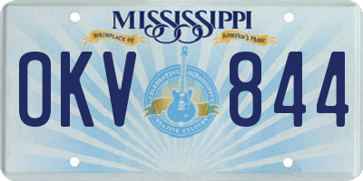 MS license plate OKV844