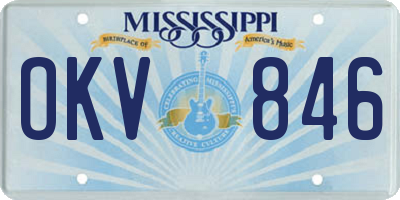 MS license plate OKV846