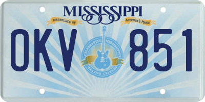 MS license plate OKV851