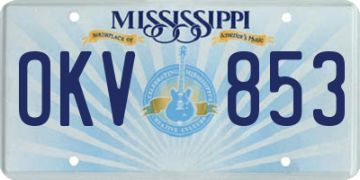 MS license plate OKV853
