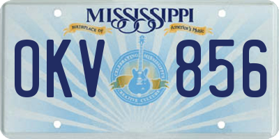 MS license plate OKV856