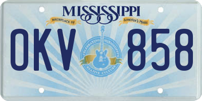 MS license plate OKV858