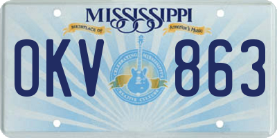 MS license plate OKV863