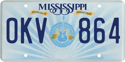 MS license plate OKV864