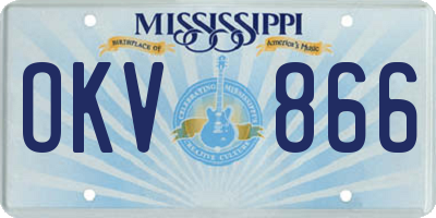 MS license plate OKV866