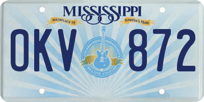 MS license plate OKV872