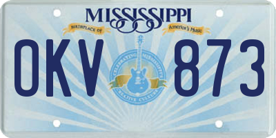 MS license plate OKV873