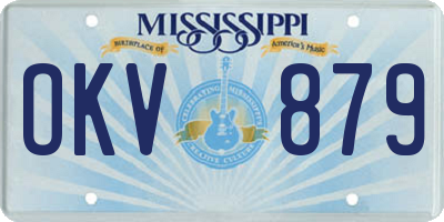 MS license plate OKV879