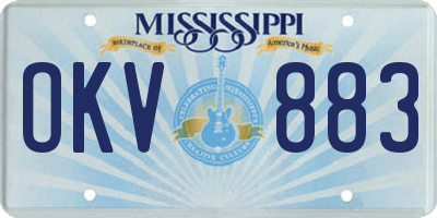 MS license plate OKV883