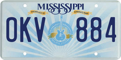 MS license plate OKV884