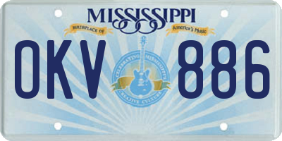 MS license plate OKV886