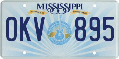 MS license plate OKV895