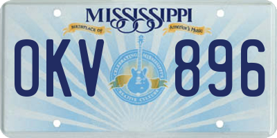 MS license plate OKV896