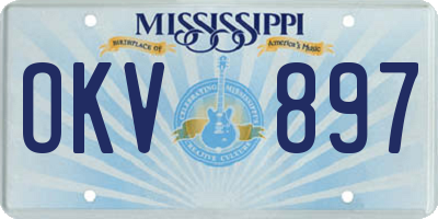 MS license plate OKV897
