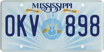MS license plate OKV898