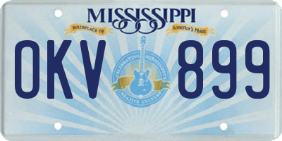 MS license plate OKV899