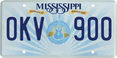 MS license plate OKV900