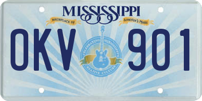 MS license plate OKV901