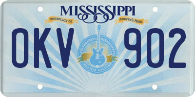 MS license plate OKV902