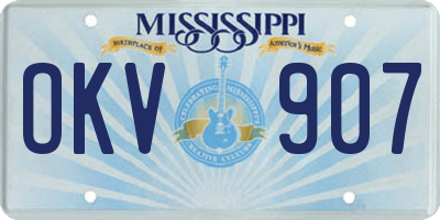 MS license plate OKV907