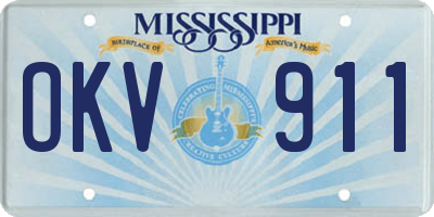 MS license plate OKV911