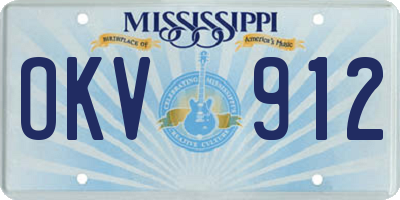 MS license plate OKV912
