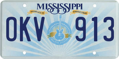 MS license plate OKV913