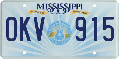 MS license plate OKV915