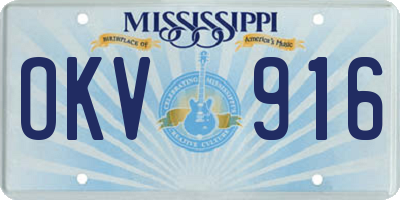 MS license plate OKV916