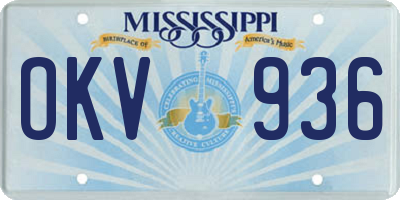 MS license plate OKV936