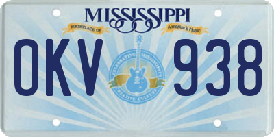 MS license plate OKV938