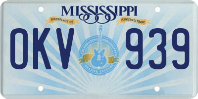 MS license plate OKV939