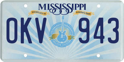 MS license plate OKV943