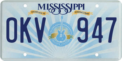 MS license plate OKV947