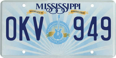 MS license plate OKV949