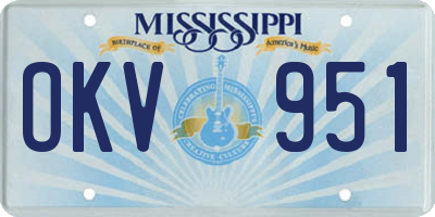 MS license plate OKV951