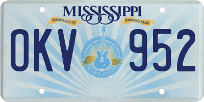 MS license plate OKV952