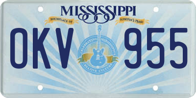 MS license plate OKV955
