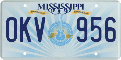 MS license plate OKV956