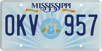 MS license plate OKV957
