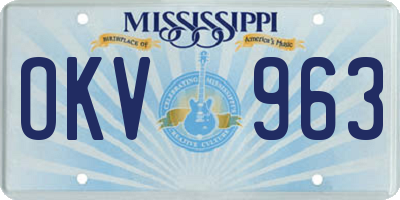 MS license plate OKV963