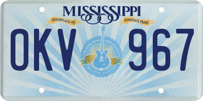 MS license plate OKV967