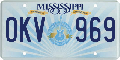 MS license plate OKV969