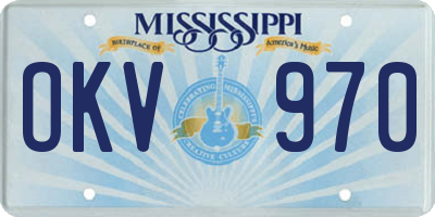 MS license plate OKV970